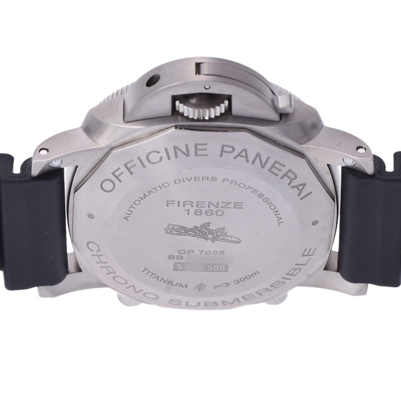 OFFICINE PANERAI オフィチーネパネライ ルミノール 1950 サブマーシブル3days PAM00615 メンズ チタン/ラバー 腕時計 自動巻き ブラック文字盤 Aランク 中古 銀蔵