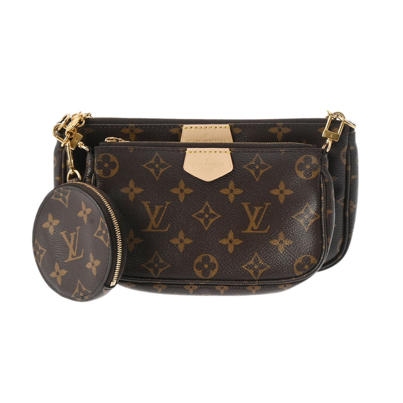 LOUIS VUITTON ルイヴィトン モノグラム ミュルティ ポシェット アクセソワール カーキ M44813 レディース モノグラムキャンバス ショルダーバッグ Aランク 中古 銀蔵