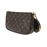 LOUIS VUITTON ルイヴィトン モノグラム ミュルティ ポシェット アクセソワール カーキ M44813 レディース モノグラムキャンバス ショルダーバッグ Aランク 中古 銀蔵