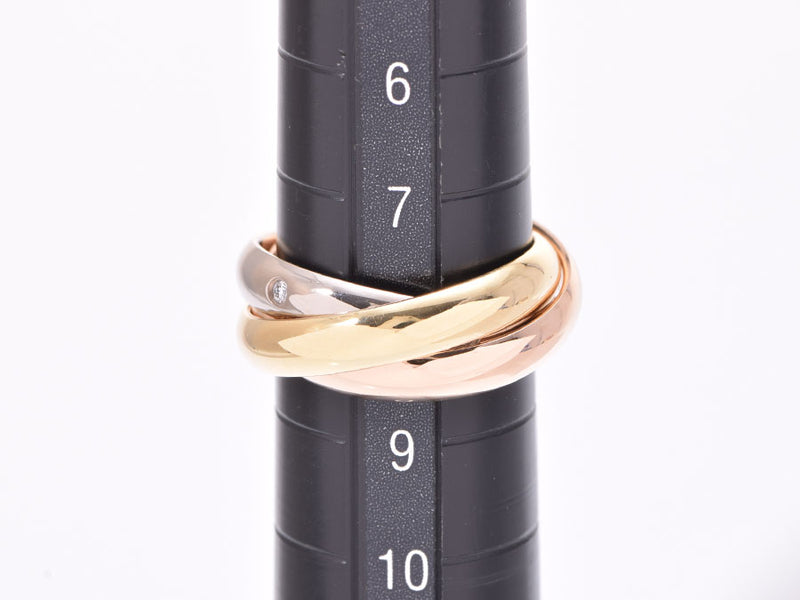 Cartier Trinity Ring 9.0g #48 Ladies WG/YG/PG 5P Diamond Ring A Rank Good Condition CARTIER Gala Used Ginzo