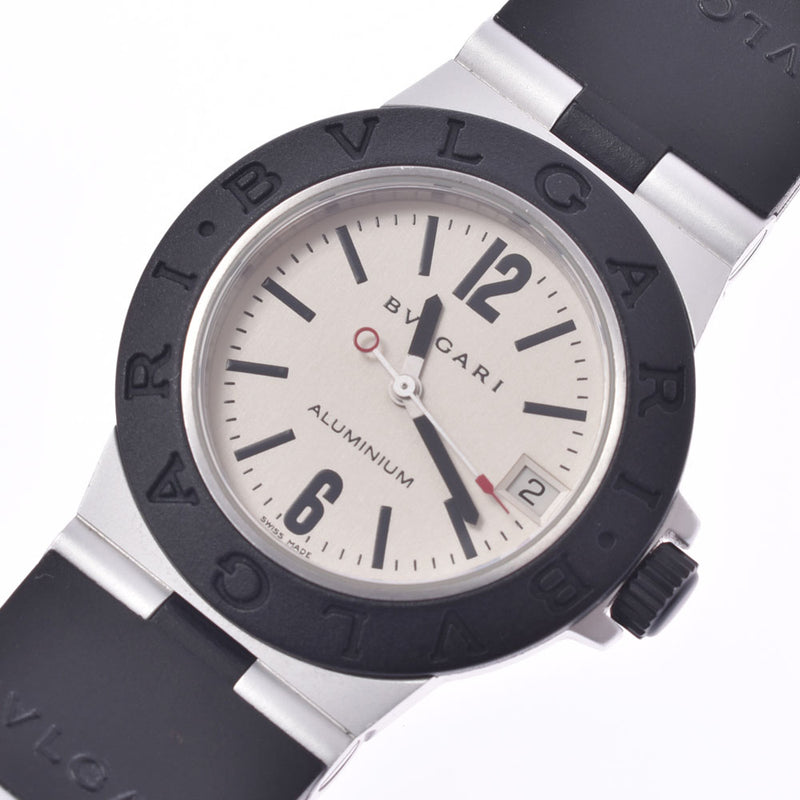 BVLGARI Bvlgari Aluminum AL32A Boys Aluminum/Rubber Watch Quartz Silver Dial AB Rank Used Ginzo