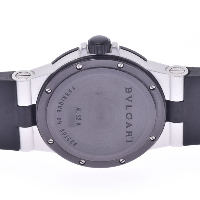 BVLGARI Bvlgari Aluminum AL32A Boys Aluminum/Rubber Watch Quartz Silver Dial AB Rank Used Ginzo