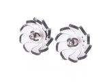 香奈儿花卉图案耳环 18 年模型女士人造珍珠 SV 配件 A 级美容 CHANEL 盒二手银藏