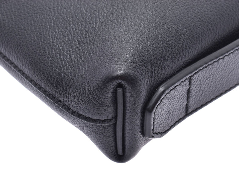 Dunhill clutch bag black men leather AB rank DUNHILL used silver storehouse