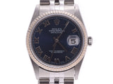 Rolex Datejust Blue Roman Dial No. 16234 U Men's WG/SS Automatic Winding Watch A Rank ROLEX Used Ginzo