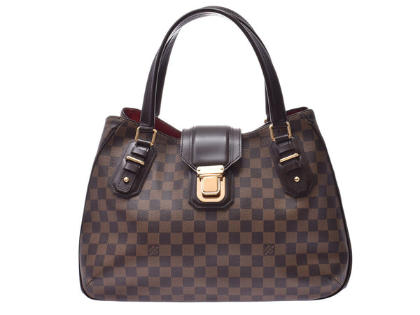Louis Vuitton, Damier, Damier, and Gray, Brown, N48108, leeders, leather tote bag, new beauty, LOUIS VUITTON, used in a second-hand silver storehouse.