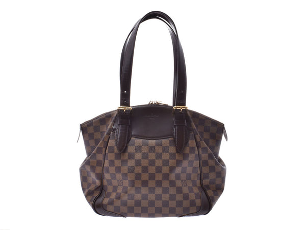 Louis Vuitton Damier Verona MM Brown N41118 Women's Genuine Leather Handbag AB Rank LOUIS VUITTON Used Ginzo