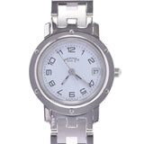 HERMES Hermes clipper CL4.210 Lady's SS watch quartz white clockface A rank used silver storehouse