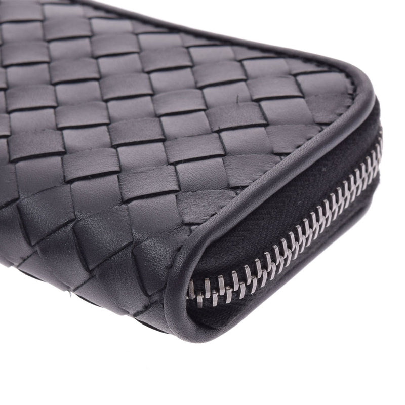 BOTTEGAVENETA BOTTEGA VENETA圆形拉链零钱包Intrecciato黑色中性小牛皮零钱包P00398203W