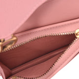 Christian Dior クリスチャンディオール サドルウォレット コンパクトウォレット ピンク レディース レザー 三つ折り財布 未使用 銀蔵