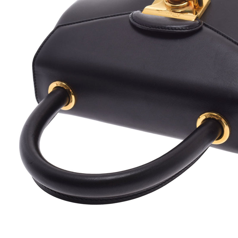 Ferragamo Ferragamo black gold hardware Ladies Leather 2WAY bag