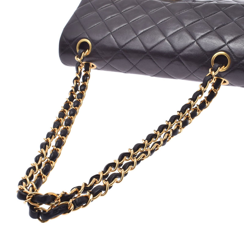 CHANEL CHANEL MATRSE Chain Shoulder Bag Black Gold Metal Fittings Women's Lambskin Shoulder Bag Used