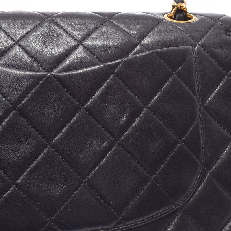 CHANEL CHANEL MATRSE Chain Shoulder Bag Black Gold Metal Fittings Women's Lambskin Shoulder Bag Used