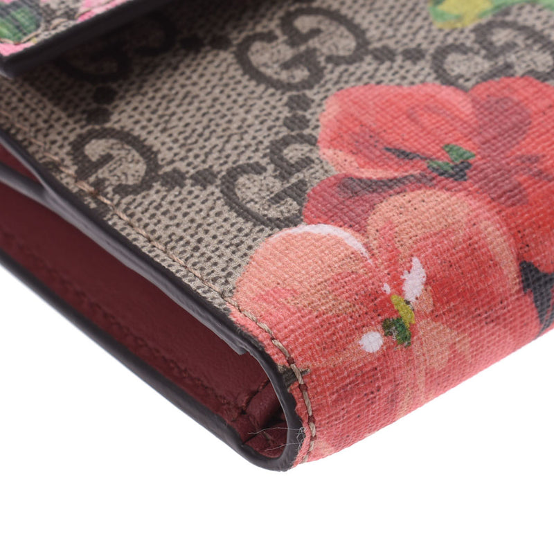 GUCCI Gucci GG bloom W hook wallet flower graige system / floral design Lady's GG スプリームキャンバス folio wallet 410071