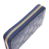 GUCCI Gucci Gucci sima card case dark blue 447939 unisex leather coin case-free silver storehouse