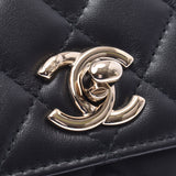 CHANEL CHANEL MATRSE Black Gold Metal Fittings Ladies Lambskin Chain Wallet Unused Ginzo