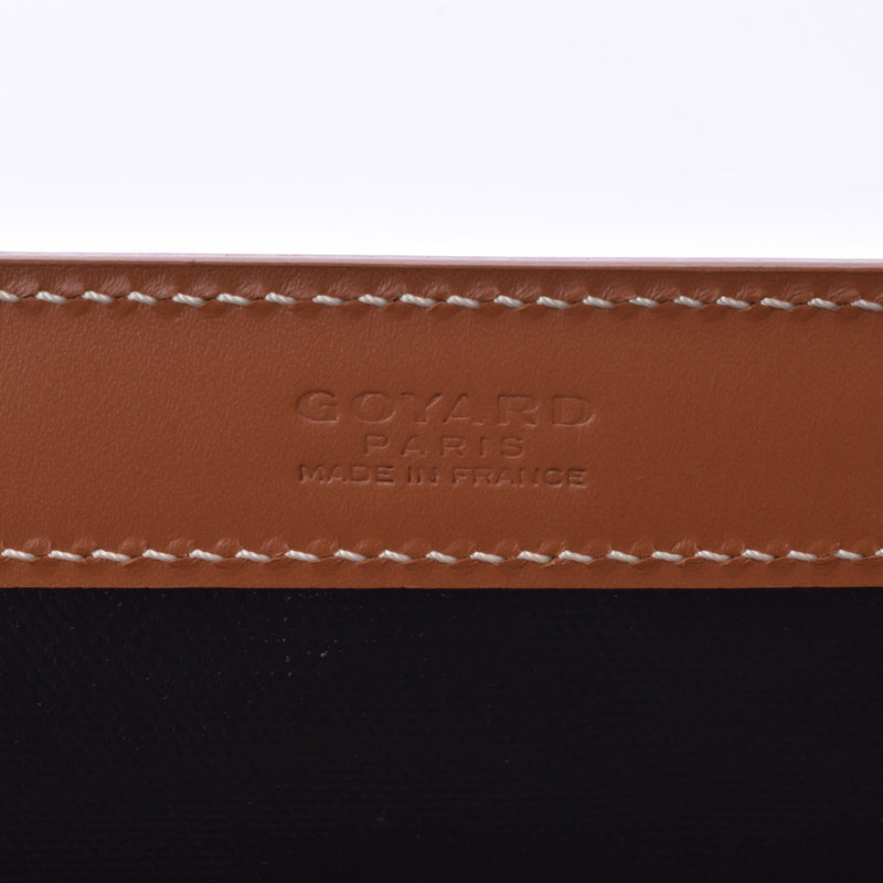 GOYARD ゴヤール ベルシャスPM 黒/茶 ユニセックス PVC/レザー トートバッグ 未使用 銀蔵