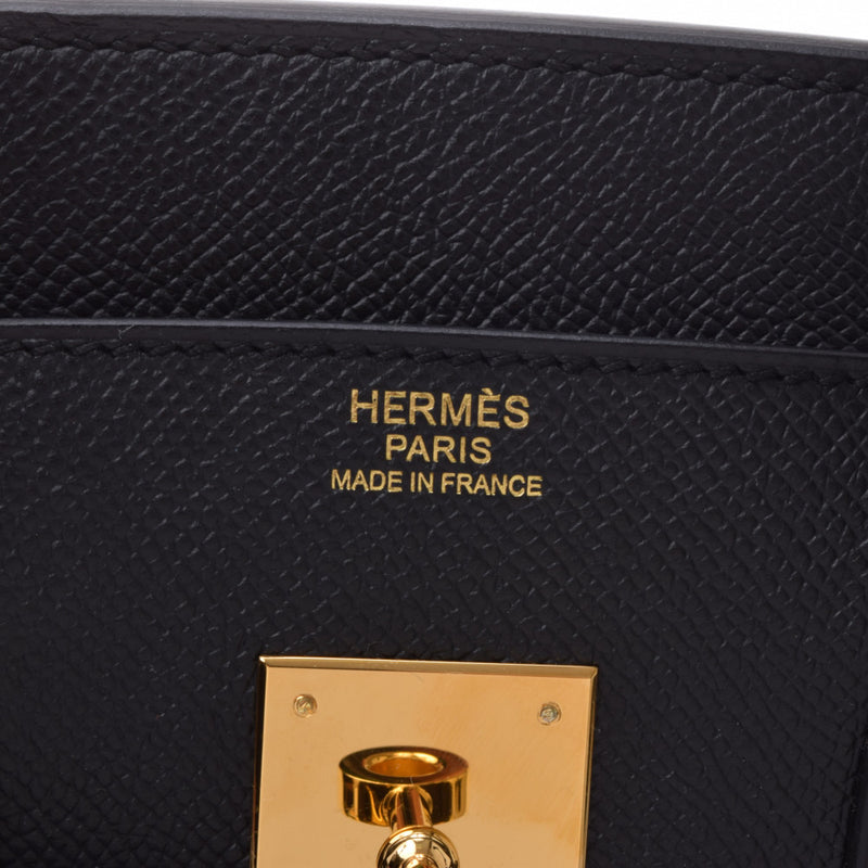 HERMES Birkin 30黑金金属零件□R盖章（大约2014年）女士Vow Epson手袋A级二手Ginzo