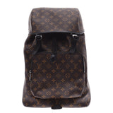 LOUIS VUITTON ルイヴィトンモノグラムマカサーザックバックパックブラウン M43422 men rucksack day pack-free silver storehouse