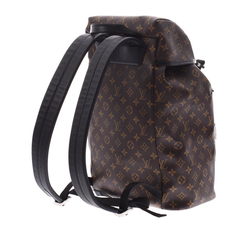 LOUIS VUITTON ルイヴィトンモノグラムマカサーザックバックパックブラウン M43422 men rucksack day pack-free silver storehouse
