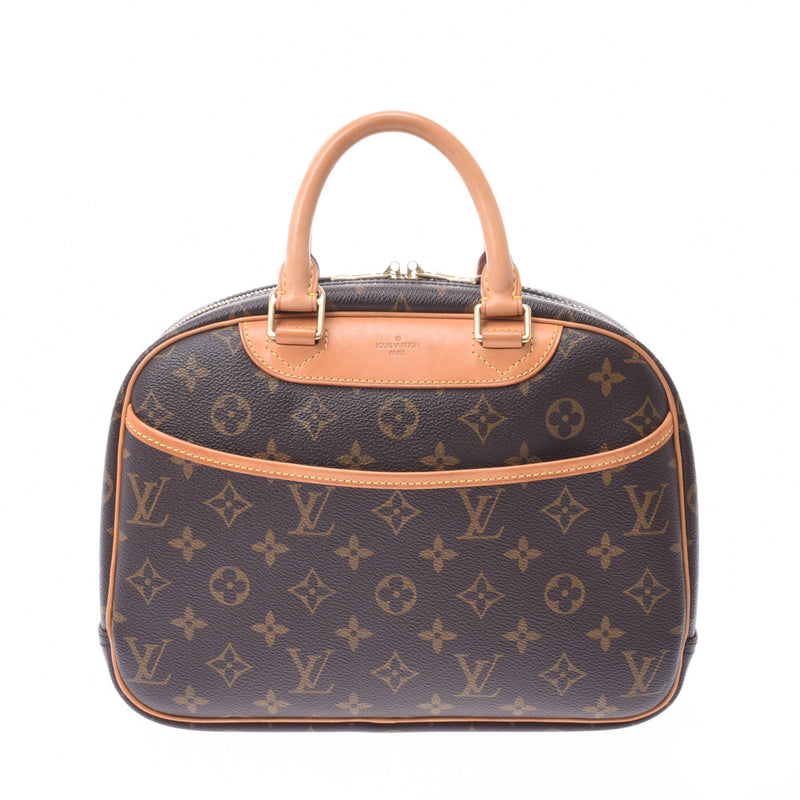 LOUIS VUITTON ルイヴィトン モノグラム トゥルーヴィル ブラウン M42228 ユニセックス モノグラムキャンバス レザー ハンドバッグ Bランク 中古 銀蔵