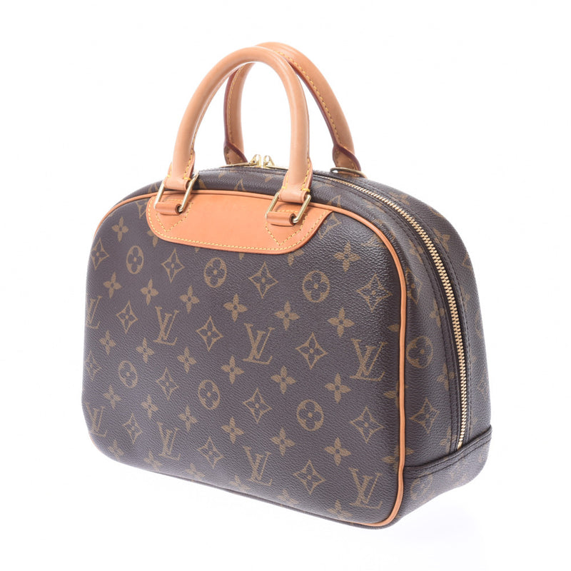 LOUIS VUITTON ルイヴィトン モノグラム トゥルーヴィル ブラウン M42228 ユニセックス モノグラムキャンバス レザー ハンドバッグ Bランク 中古 銀蔵