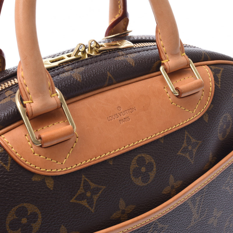 LOUIS VUITTON ルイヴィトン モノグラム トゥルーヴィル ブラウン M42228 ユニセックス モノグラムキャンバス レザー ハンドバッグ Bランク 中古 銀蔵