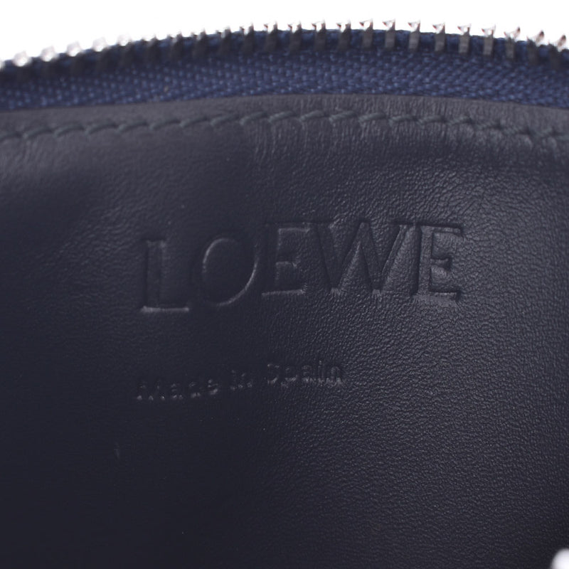LOEWE Loewe拼图卡海军蓝色男女皆宜的围巾与口袋里的硬币案例AB级使用银