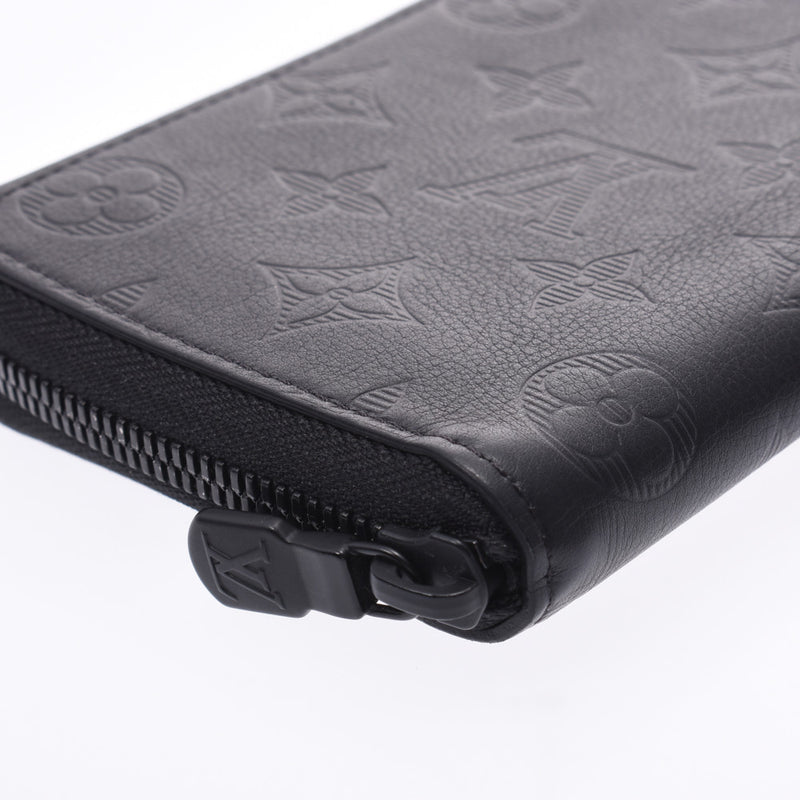 LOUIS VUITTON Louis Vuitton Monogram Shadow Zippy Vertical Black M62902 Men's Leather Wallet A Rank Used Ginzo