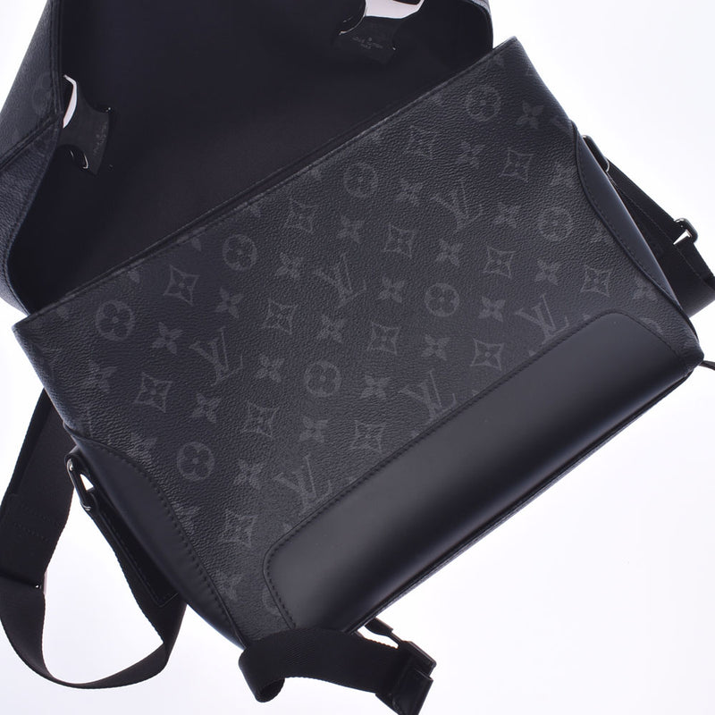 LOUIS VUITTON Louis Vuitton Monogram Eclipse Messenger Vowayage PM Black/Grey M40511 Men's Shoulder Bag AB Rank Used Ginzo