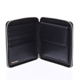 BALENCIAGA Square wallet Croco embossed black Unisex leather Two-fold wallet A rank Used Ginzo