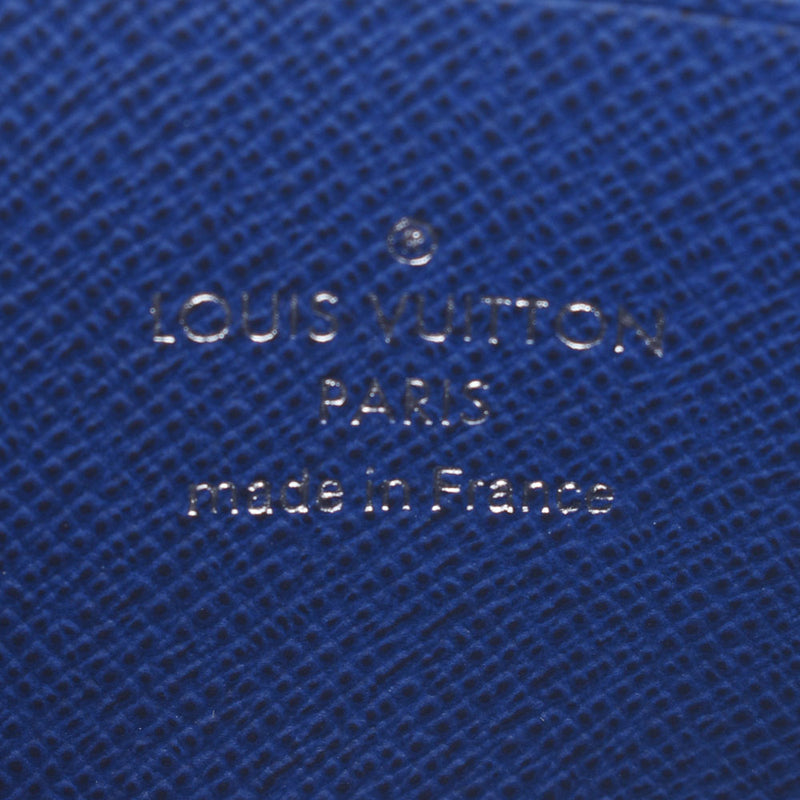 LOUIS VUITTON路易威登Taiga Lama Pochette Discovery PM Cobalt M30278男士皮革手拿包A Rank Used Ginzo