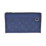 LOUIS VUITTON Louis Vuitton Taiga Lama Pochette Discovery PM Cobalt M30278 Men's Leather Clutch Bag A Rank Used Ginzo