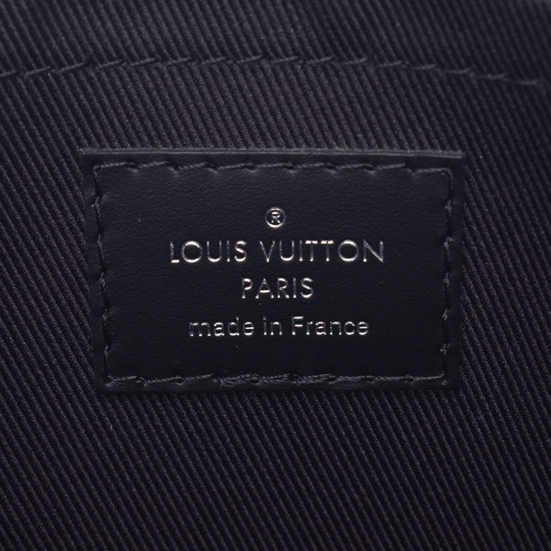 LOUIS VUITTON Louis Vuitton monogram eclipse pochette Discovery black / gray M62291 men clutch bag AB rank used silver storehouse