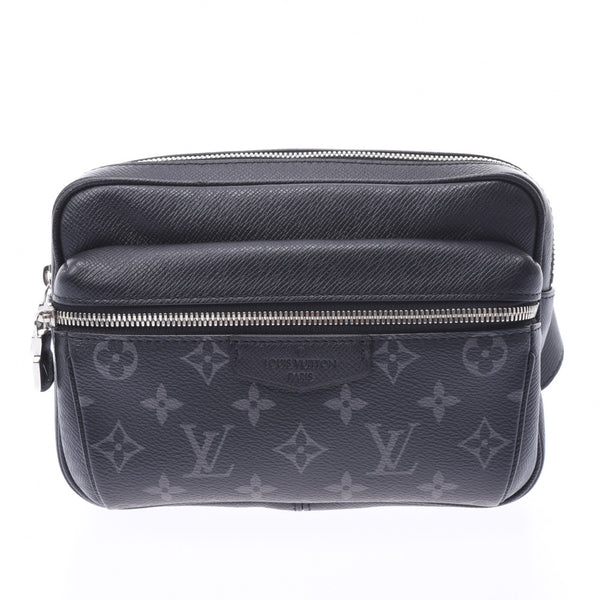 LOUIS VUITTON Louis Vuitton Bam Bag Outdoor Taiga x Eclipse Black /Grey M30245 Men's Body Bag A Rank Used Ginzo