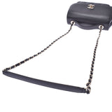 CHANEL Mattelasse chain shoulder bag black gold metal fittings ladies caviar skin 2WAY bag A rank used Ginzo