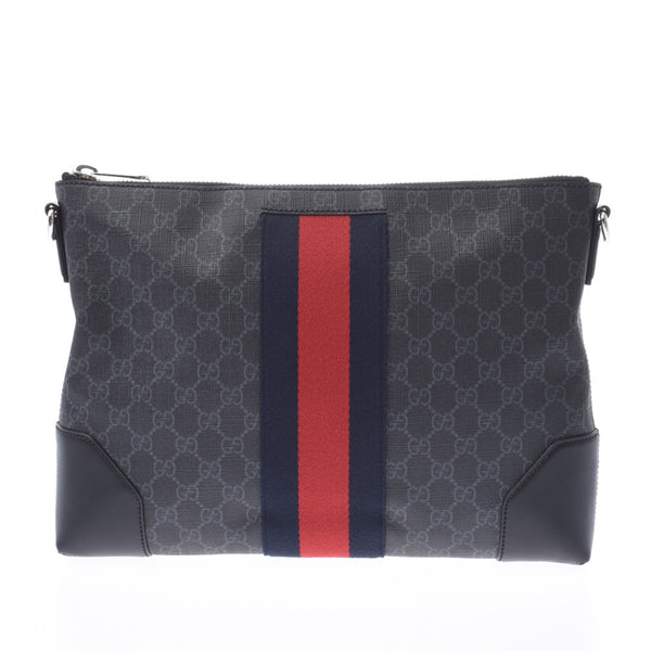 グッチGGスプリーム 2WAYバッグ クラッチバッグ 黒 メンズ ショルダー