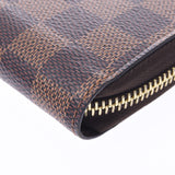 LOUIS VUITTON Louis Vuitton Damier Zippy Wallet Brown N41661 Unisex Wallet AB Rank Used Ginzo