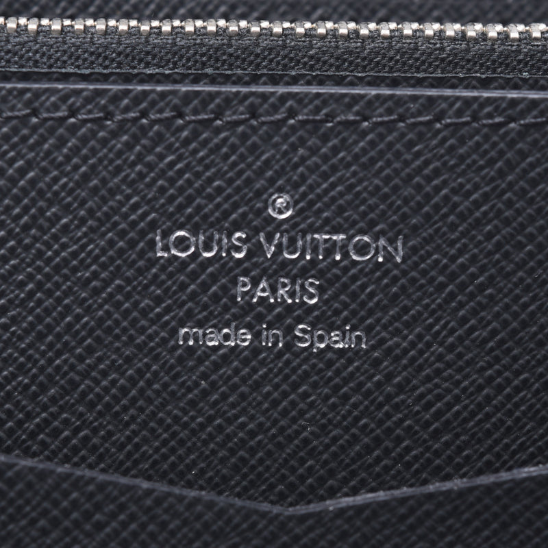 LOUIS VUITTON Louis Vuitton Taiga Zippy XL Clutch Bag Black M42097 Men's Leather Purse A Rank Used Ginzo