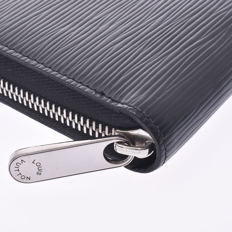 LOUIS VUITTON Epi Zippy Wallet Black Silver Hardware M60072 Unisex Long Wallet B Rank Used Ginzo