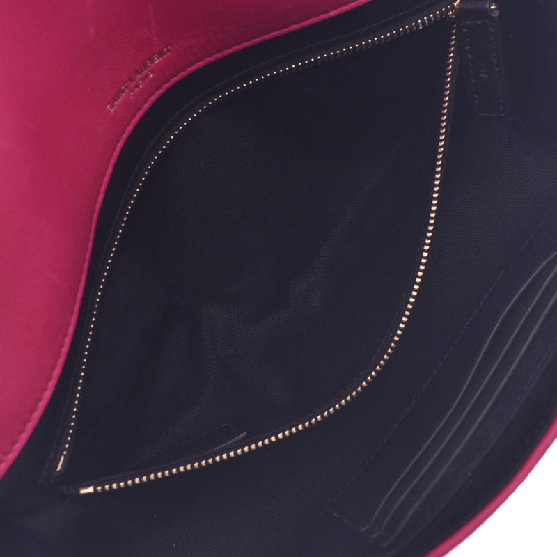 YVES SAINT LAURENT Yves Saint Laurent Jamie Bag Pink Gold Clasp Ladies Lambskin / Suede Shoulder Bag A Rank Used Ginzo