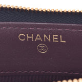 CHANEL Chanel Matrasse Round Zipper Wallet Black Gold Hardware Unisex Caviar Skin Wallet AB Rank Used Ginzo