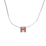 HERMES Hermes Hermes: Cube Orange Silver Gold Ladies: SV necklace, A-Rank, used silver possession.