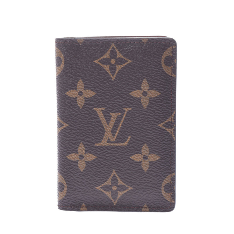 LOUIS VUITTON Monogram Organizer Duposh Brown M60502 Unisex Monogram Canvas Pass Case AB Rank Used Ginzo