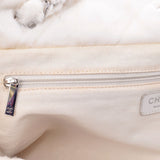 CHANEL Chanel, chain shoulder bags, white silver gold, ladies, fake fur, shoulder bag B rank, used silverware