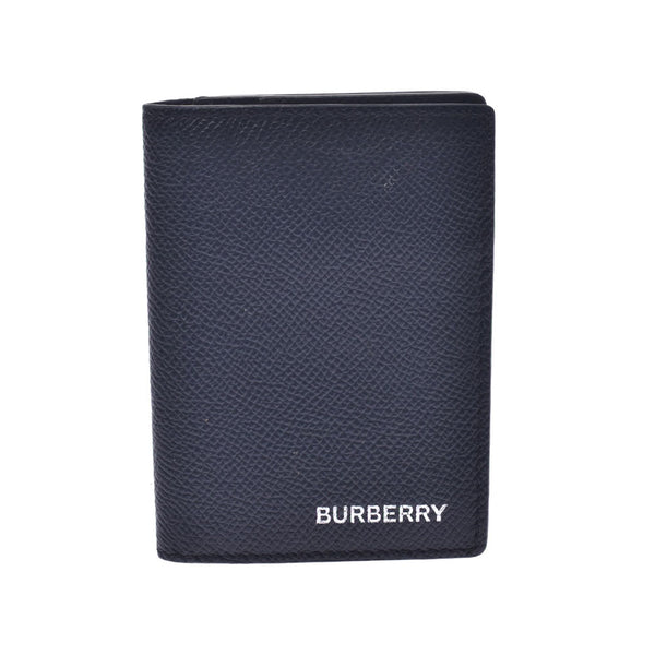 Burberry Barberry Names Estate Black Unisex Leather Card Case AB Rank Used Sinkjo