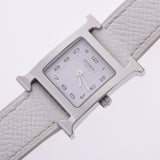 Hermes Hermes Rumsis HH1.210 Women SS / Leather Watch Quartz White Flat Full Technique A-Rank Used Sinkjo