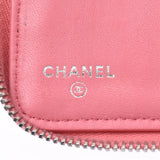 Chanel Chanel Matrasse Zippy Organizer Pink Silver Fitting Unisex Leather Long Wallet B Rank Used Silgrin