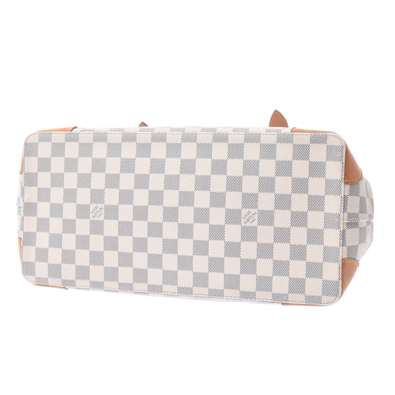 路易威登路易威登Damier Azur Humstead MM白色N51206女士Damier Azul Canvas手提包B等级使用水池