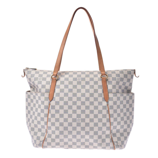 LOUIS VUITTON ルイヴィトン ダミエ アズール トータリー GM 白 N51263 ユニセックス ダミエアズールキャンバス トートバッグ Bランク 中古 銀蔵